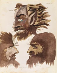 Astaroth, Abaddon e Mammon, três demônios de &39;The Magus&39; de Francis Barrett, gravados por R. Griffith, publicados em 1801